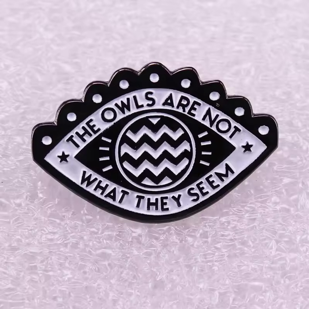 Twin Peaks “The Owls Are Not What They Seem” Enamel Pin – Laura Palmer TV Show